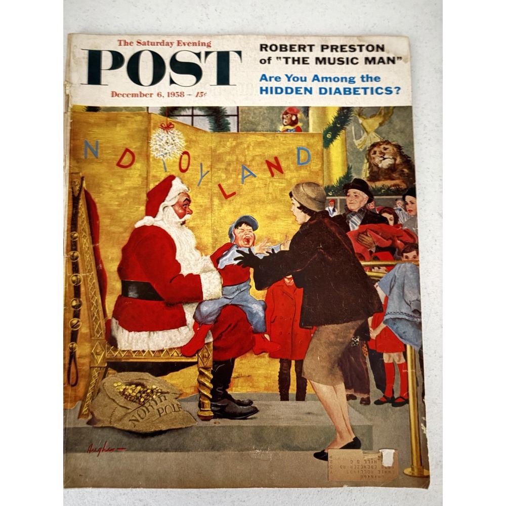SANTA'S LAP CHRISTMAS SATURDAY EVENING POST COMPLETE Broadway DEC 6 1958